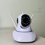 3 Antenna V380 2MP Full HD WIFT IP Camera - Q5Y 360 Degree Two-way Voice Camera