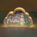 Creative Handmade LED Night Light Mirror DIY Tulip Flower Table Lamp Home Decoration Tulip Lamp