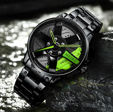 movement watch men's vacuum plating wheel style non-mechanical watch