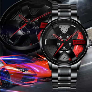 movement watch men's vacuum plating wheel style non-mechanical watch