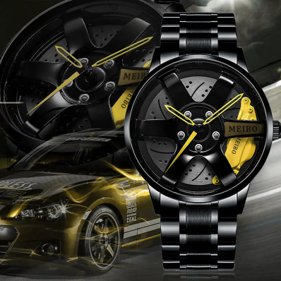 movement watch men's vacuum plating wheel style non-mechanical watch