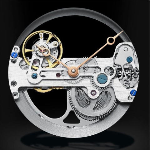 AILANG Men's Skeleton Hollow Flywheel Bridge Movement Automatic Mechanical Watch