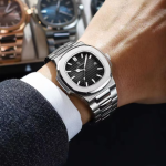 POEDAGAR 613 Luxury Casual Watch Top Brand Fashion Square Dial Stainless Steel Calendar Luminous Waterproof Men Watch Male Clock
