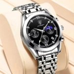 POEDAGAR 938 Luxury Fashion Men Watches 24-Hour Display 3ATM Waterproof Original Quartz Movement Luminous Watches for Male